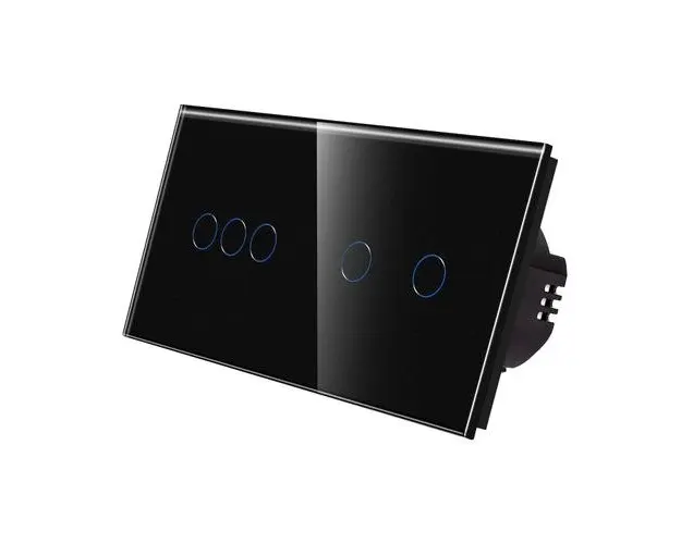 Intrerupator Triplu + Dublu cu Touch din Sticla LUXION