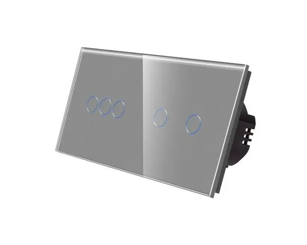 Intrerupator Triplu + Dublu cu Touch din Sticla LUXION