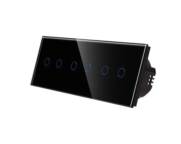 Intrerupator Dublu + Dublu + Dublu cu Touch din Sticla LUXION
