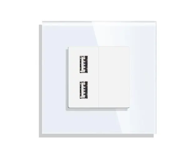 Priza USB cu Rama din Sticla LUXION