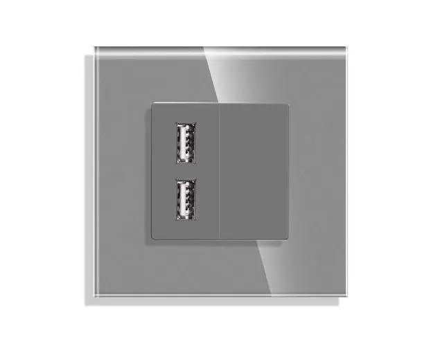 Priza USB cu Rama din Sticla LUXION