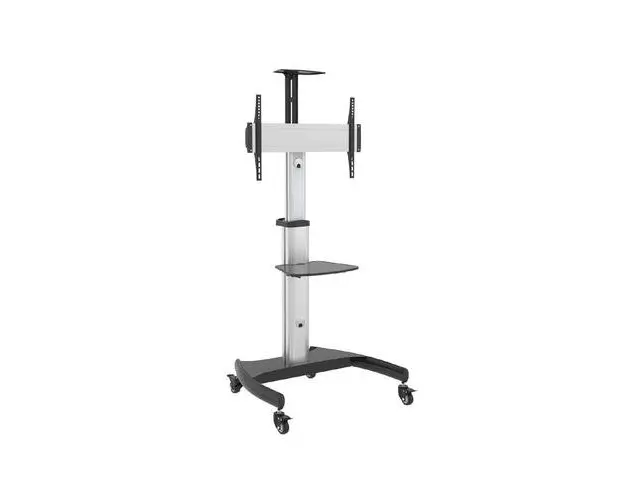 Stand TV profesional din aluminiu, 32 - 70 inch, reglabil pe roti, maxim 50kg , VESA maxim 600x400