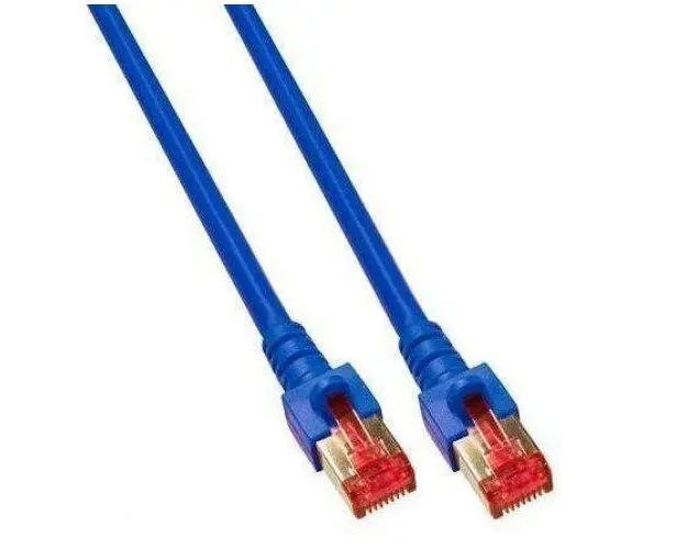 Cablu de retea din fibra optica cu miez de cupru, EFB Elektronik , S/FTP cat6A LSZH 2m, albastru