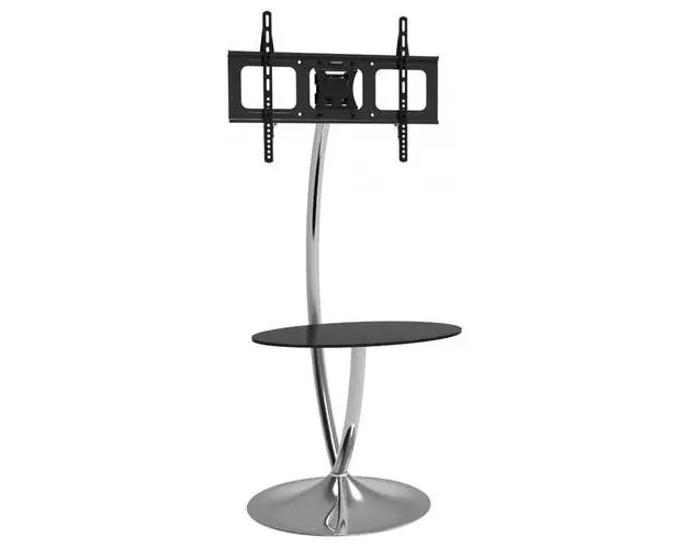 Stand TV, 32-70 inch, reglabil, raft de sticla pentru componente audio-video, TECHLY, negru, ICA-TR13