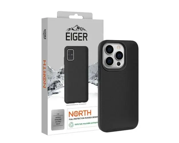 Protectie Spate Eiger North Case compatibila cu iPhone 14 Pro Max (Negru)