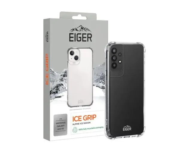 Protectie Spate Eiger Ice Grip compatibila cu Samsung Galaxy A53 5G (Transparent)