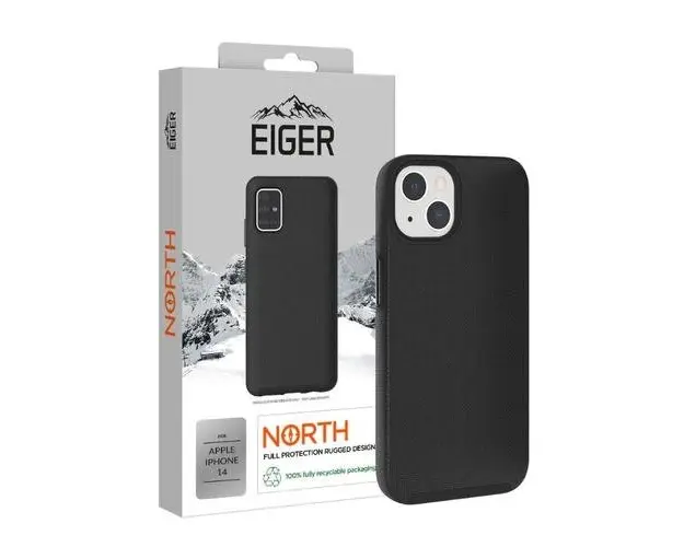 Protectie Spate Eiger North Case compatibila cu iPhone 14 (Negru)