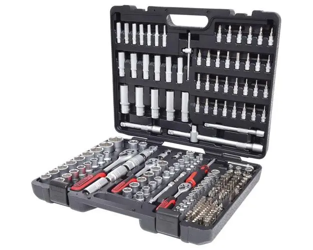 Set premium chei tubulare si biti KS TOOLS, actionare 1/4inch, 3/8inch, 1/2inch, 195 piese