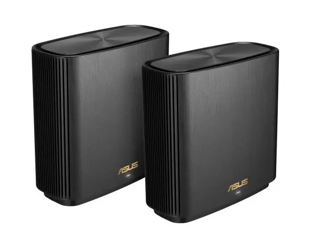Sistem Mesh Wi-Fi ASUS XT9(B-2-PK), AX7800, Tri-Band Gigabit, Wi-Fi 6, AiMesh, cu acoperire completa pentru casa