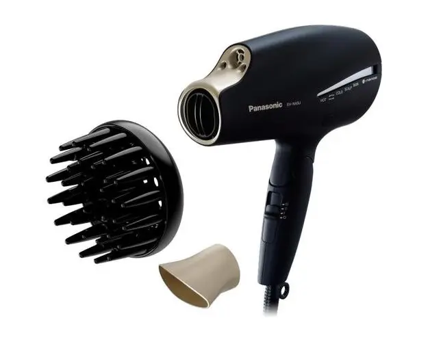 Uscator de par Panasonic EH-NA9J-K825, 1800W, tehnologie nanoe™ pentru protectia parului si a scalpului, 2 trepte de temperatura, 4 moduri de uscare, 3 viteze