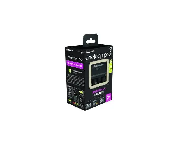 Incarcator Panasonic Enelooop Pro, Smart & Quick Charger, include 4 x Eneloop Pro R6 AA 2500mAh, K-KJ55HCD40E