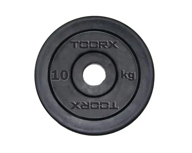 Disc fonta cauciucata TOORX 10 Kg, Diametru orificiu 25 mm