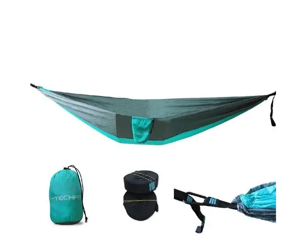 Hamac Techfit, 275x140 cm, turcoaz/gri