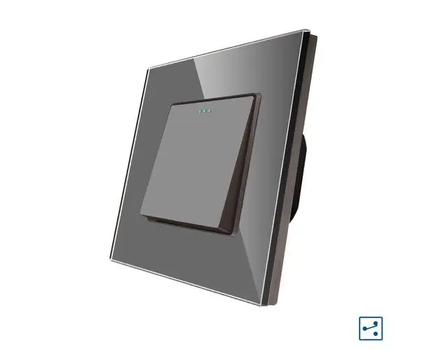 Intrerupator Simplu Cap Scara Mecanic LUXION cu Rama din Sticla