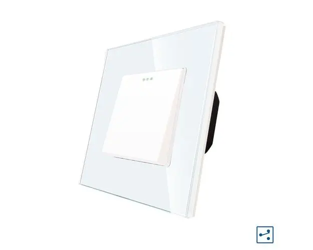 Intrerupator Simplu Cap Scara Mecanic LUXION cu Rama din Sticla