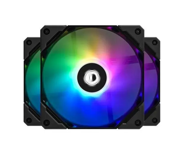 Set 3 ventilatoare ID-Cooling TF-12025, 120mm, iluminare aRGB (Negru)