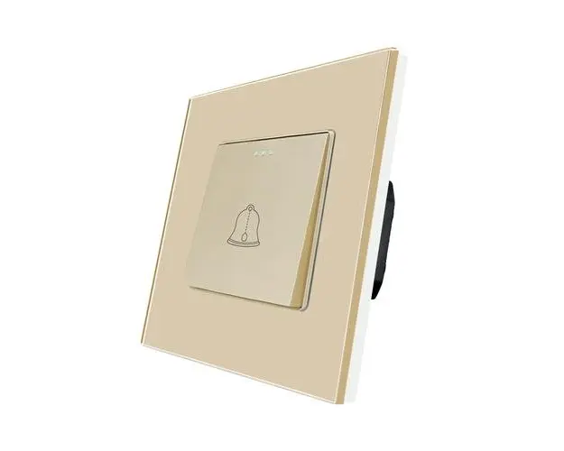 Buton de Sonerie Mecanic LUXION cu Rama din Sticla