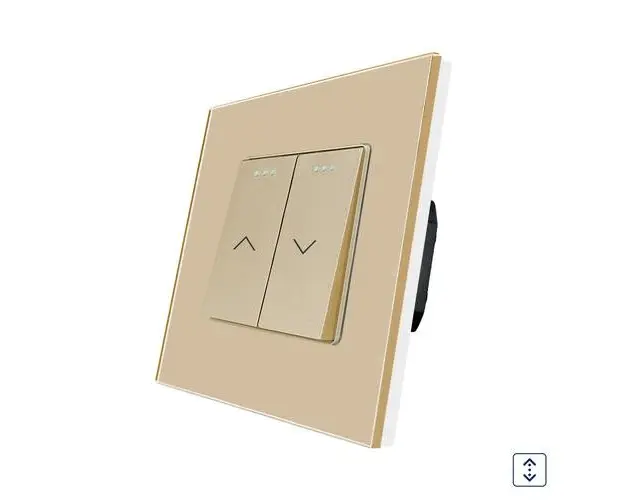 Intrerupator Jaluzele Mecanic LUXION cu Rama din Sticla