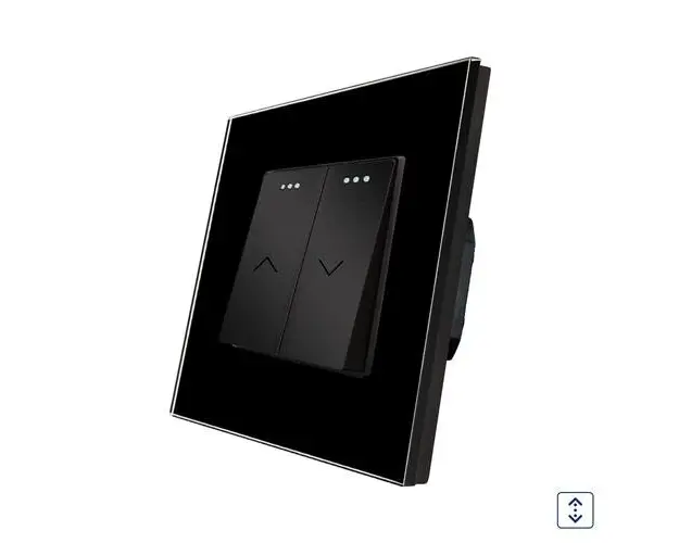 Intrerupator Jaluzele Mecanic LUXION cu Rama din Sticla