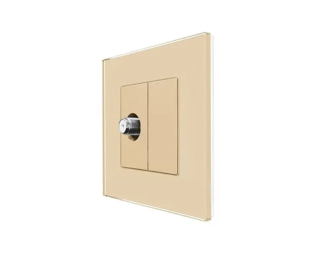 Priza TV Satelit cu Rama din Sticla LUXION