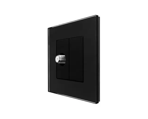 Priza TV Satelit cu Rama din Sticla LUXION