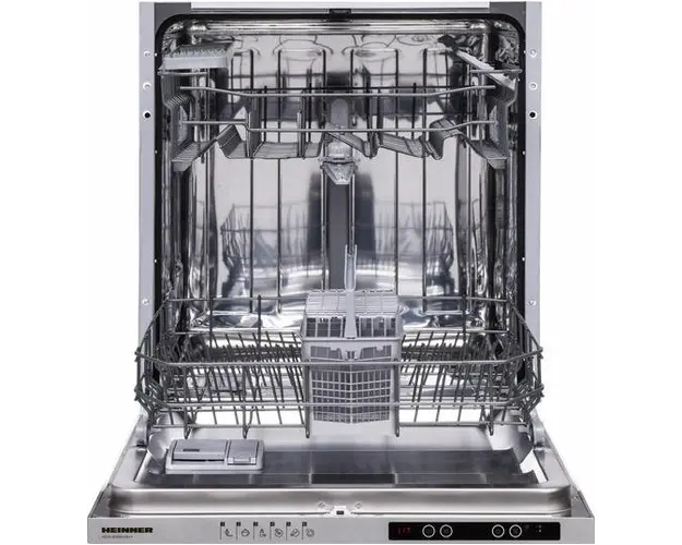 Masina de spalat vase incorporabila Heinner HDW-BI6614IE++, 14 Seturi, 6 Programe, Aquastop, Clasa E, 60 cm (Alb)