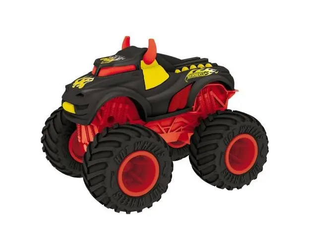 Masinuta Hot Wheels Monster Trucks Rev Tredz, Rosu