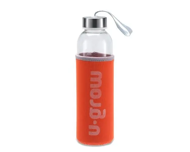 Sticla cu husa termoizolanta U-Grow, 500ml, Portocaliu