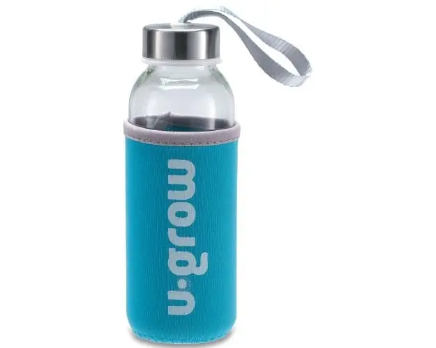 Sticla cu husa termoizolanta U-Grow, 300ml, Albastru