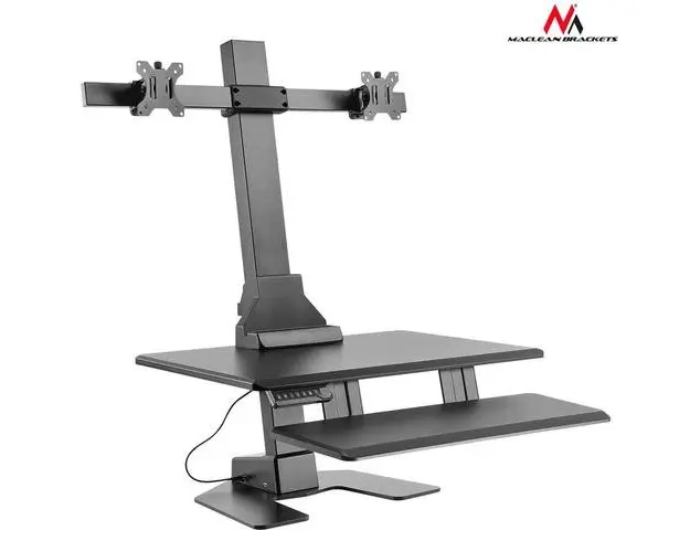 Stand monitoare Premium, 2 monitoare, reglabil electric, 13 - 32 inch, Negru, MACLEAN, MC-796