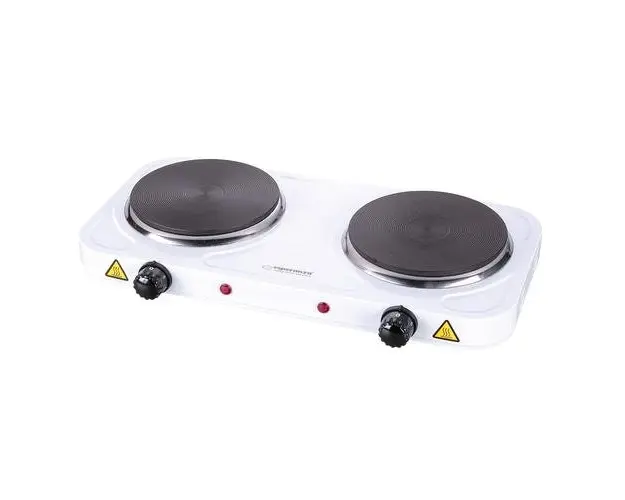 Plita electrica Esperanza EKH010W COTOPAXI, 2000W, 2 zone, Alb