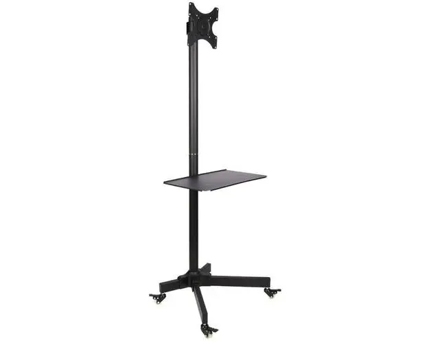 Stand TV, LCD / LED, mobil pe roti, reglabil, suport DVD, 19 - 27 inch, Negru