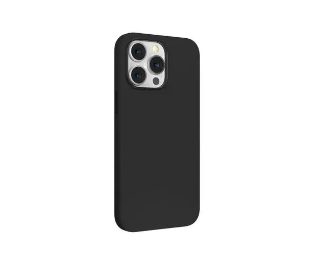 Husa Silicon Devia Nature Series compatibila cu iPhone 14 Pro, Negru