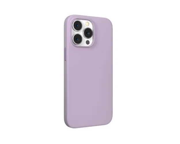 Husa Silicon Devia Nature Series compatibila cu iPhone 14 Pro, Mov