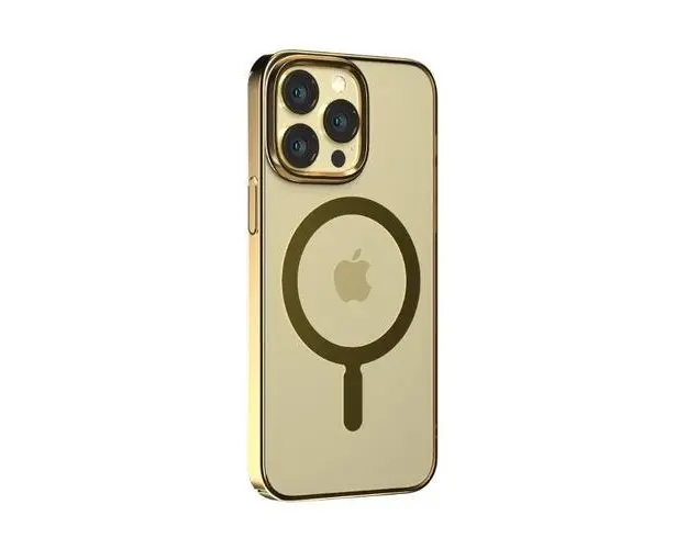 Husa Devia Glimmer Series Magnetic compatibila cu iPhone 14 Pro Max, Auriu