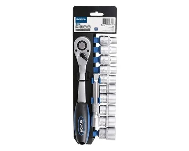 Set cheie clichet cu tubulare 3/8 Hyundai HY-59632, 12 buc