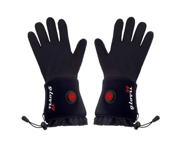 Manusi schi cu incalzire Glovii GLBXS, Cu baterie si incarcator, Negru, 2XS/XS