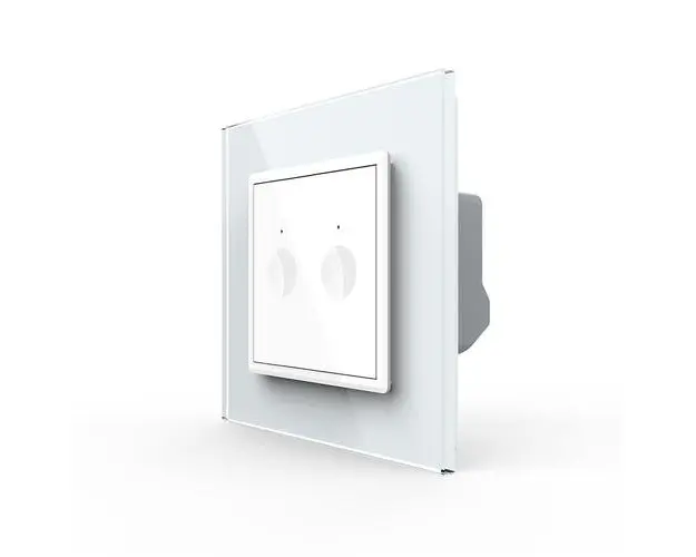 Intrerupator dublu cu touch Livolo din sticla, Serie noua