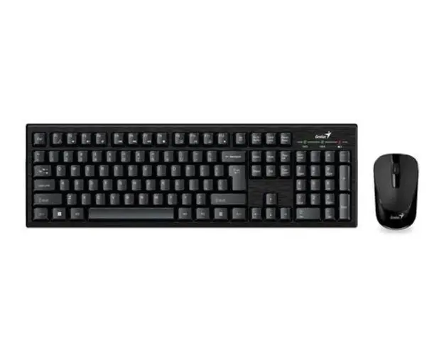 Kit tastatura si mouse wireless GENIUS KM-8101, USB, 1000dpi (Negru)