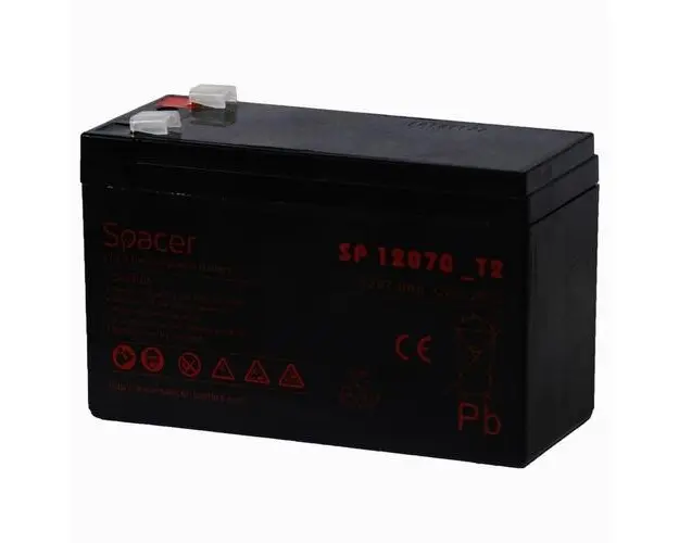ACUMULATOR UPS SPACER 12V / 7Ah, dimensiuni: 151x66x96mm, inaltime+terminal: 102mm, terminal F2(T2)