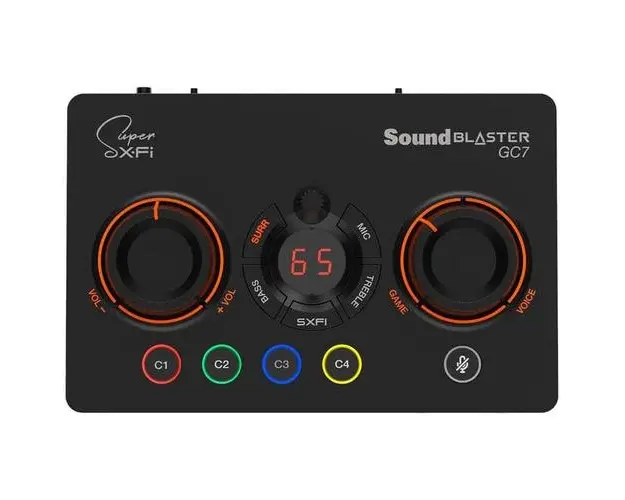 Placa de sunet CREATIVE Sound Blaster GC7 - USB-C 7.1 DAC, DUAL DSP, Gain Control Mixer digital si suport Super X-FI, PC, Mac, PS 4/5, Xbox, Nintendo Switch