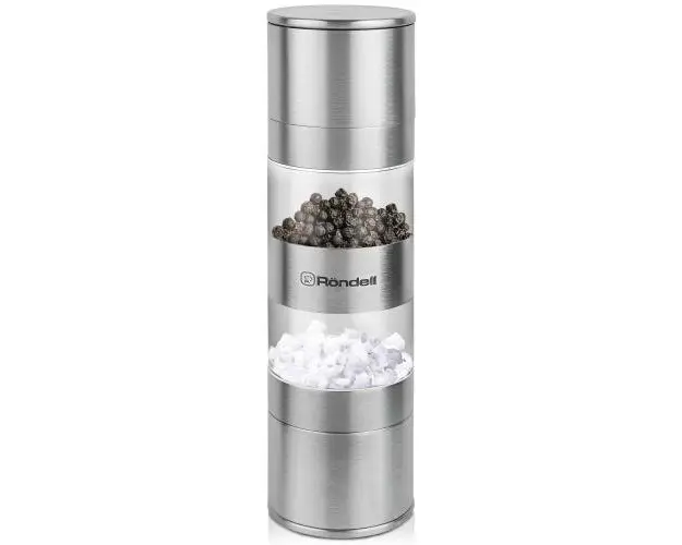Rasnita pentru piper RONDELL RD-1277, transparent, inox