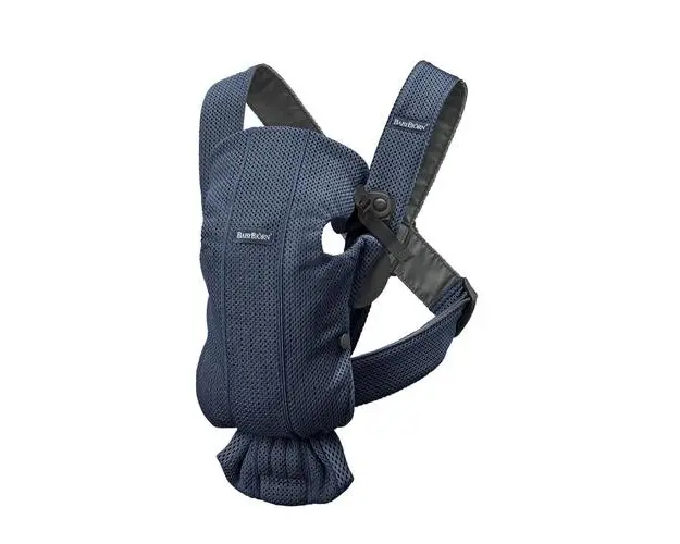 Marsupiu anatomic cu multiple pozitii de purtare Mini Navy Blue 3D Mesh, BabyBjorn