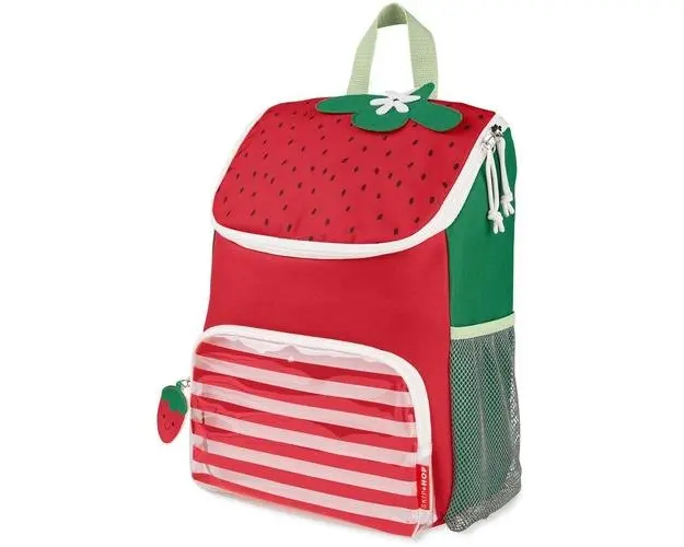 Rucsac Spark, Capsuna, rosu si verde, Skip Hop, 28 x 35.5 x 10.8 cm