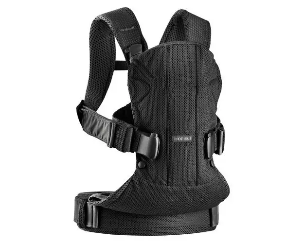 Marsupiu Anatomic One Air - Black, 3D Mesh, Babybjorn