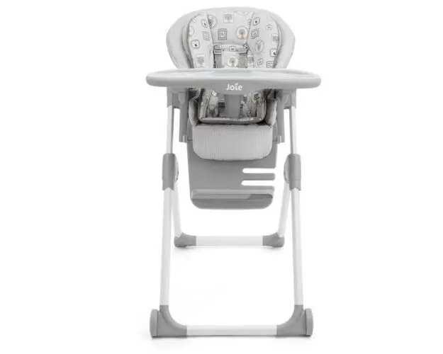 Scaun de masa Mimzy Recline Portrait, 5 pozitii de inclinare ale spatarului, 78 x 57 x 104 cm, Gri, Joie + Tava anti-alunecare pentru mancare in forma de Catelus, Babymoov