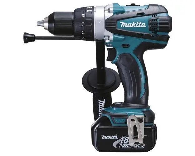 Masina de gaurit cu percutie, 18V, 2 acumulatoare 2x4Ah + incarcator Makita DHP458RTJ