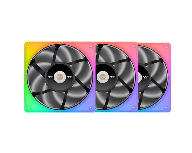 Set 3 ventilatoare Thermaltake Toughfan 12 120mm, iluminare aRGB