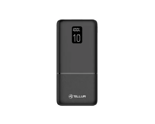 Baterie externa Tellur Boost Pro PD102 10000mAh 2xQC3.0 22..5W + PD 20W, LCD display, negru