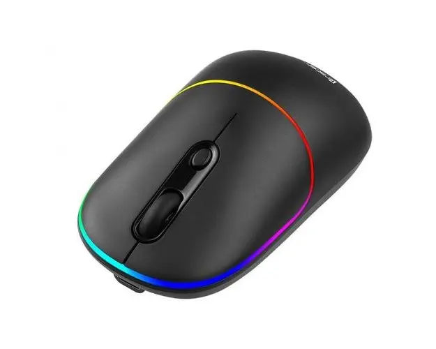 Mouse Tracer, Wireless, 2.4 Ghz, Senzor optic, Iluminare (Negru)